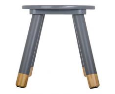 Tabouret douceur gris pour enfant en bois