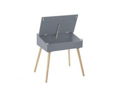 Atmosphera - Bureau décolier Pupitre en Bois H62.4 cm Coloris Gris