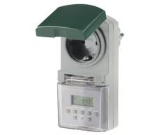 REV 25750409 Prise avec cache de protection étanche/horloge/minuterie digitale