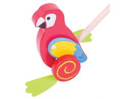 Bigjigs Toys Jouet à Pousser (Perroquet)