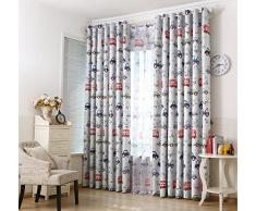 Gyrohome-Rideaux occultants à œillets pour chambre, salon, vendu par 2, Polyester, Cars de dessin animé., 52W x84L x2