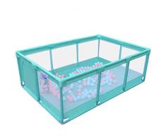 Clôture de jeu pour enfants avec Parc de bébé Portable rectangulaire Rectangle pour bébé Playard Indoor Playards Enfants Centre dactivités Anti-Chute Jouer Stylo (128x190cm) (Color : Green)