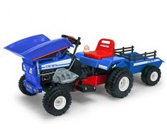 INJUSA - Tracteur Dump Track 12V avec Remorque, Sons et Lumières pour les Enfants de +3 Ans
