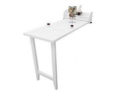 Facile à organiser Table pliante Tables dappoint en bois massif Table pliante Table à manger convertible dapprentissage Ecritoire Pliable bureau denfant Table dappoint Table basse (Couleur: Blanc)