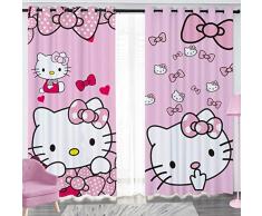 llkjd Rideau occultant Rideau occultant la Chambre des Enfants Rose Hello Kitty Cartoon @ W46 * L54