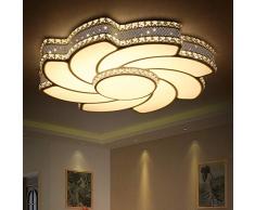 Dimmable avec télécommande LED Cristal Plafonnier Moderne Fleur plafond Lampe de salon Plafond Chambre Bureau Salle de travail Pièce pour enfant Lustre Éclairage de plafond 24W Ø50CM 1680 lumens