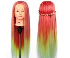 Neverland Beauty 26 Têtes dexercice Tête À Coiffer Coiffure Cosmétologie Pratique Mannequin Poupée 100% Cheveux Synthétiques
