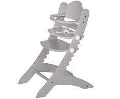 Geuther, Chaise haute Swing, évolutive, Gris clair, Hêtre massif