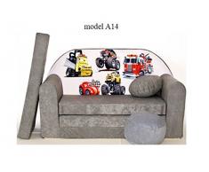 articolicasaonline Sofa Enfant 2 Places Se transforme en Un canapé-lit