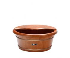 YALTOL Chêne Pieds latéraux de trempage de santé à Domicile Ronde, Le Baril de Bain de Pieds à Plat, Bain de Pieds, voûte en Berceau, Baignoire Peuvent être utilisés comme Cadeaux, Artisanat