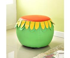 Tabouret de Rangement Pliant Creative Fruit Shoe Tabouret Tabouret en Cuir for Enfants Cartoon Sofa Tabouret Mode Chaussures Basses Tabouret Enfant en Bas âge Petit Banc (Color : Sunflower)