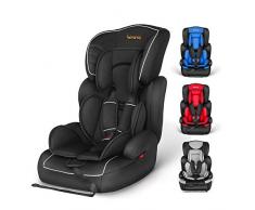 besrey Siège Auto et Rehausseur pour Enfant Groupe 1/2/3 (de 9 à 36kg), Siège Enfant Voiture avec Protection Latérale et Appuie-tête Réglable. Fixez avec les ceintures de sécurités dauto.