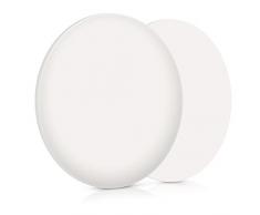 Navaris butoir de porte mural - Lot 10x arrêt de portes rond auto adhésif - Bloque poignée mur autocollant - 40 mm - Blanc