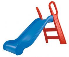 BIG Spielwarenfabrik 800056704 Bas de Jeu pour bébé 118 cm de Long, certifié TÜV, Utilisation à la Maison, Toboggan Rouge/Bleu pour lintérieur et lextérieur 134 x 60 x 92 cm