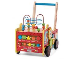 Baby Vivo Trotteur pour Bébé Chariot de Marche Pousseur Activité Marcheur Enfant Jeux Jouet en Bois - Frida