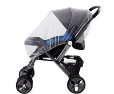 2Pcs Moustiquaire Poussette Universelle pour Landau Auto-siège Lit Parapluie Protection Anti-insectes pour Bébés Enfants