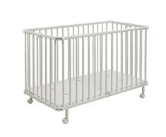 Geuther, Lit bébé pliant Mayla, Bois, blanc (60 x 120 cm)