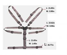 Amcho Harnais 5 points Chaise bébé Poussette Ceinture de sécurité universel pour ceinture de sécurité pour chaise haute En Bois Chaise haute Poussette de Multicolore