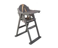 Chaise haute pliante par Safetots - En bois (Gray)