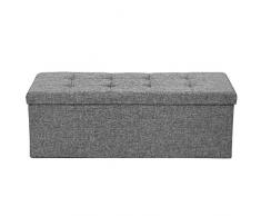 TecTake Tabouret pliant banc pouf dé pliable coffre siège de rangement cube 110x38x38cm