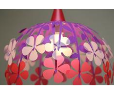 R&M Coudert Lampe de Plafond Suspension Chambre Enfant Bouquet de Fleurs Rose