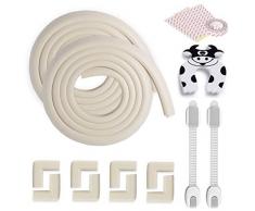 Protection dAngles et Rebords pour Bébés, Dioxide Couverture Totale de 6M avec Protège-Angles et 8 Protège Coin 1 Bloque-Porte et 2 Bloque-Tiroirs