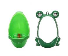 TuDu Urinoir pour bébé - En forme de grenouille - Parfait pour aider les mamans qui apprennent à leur enfant à aller aux toilettes - Pour salle de bain - Vert