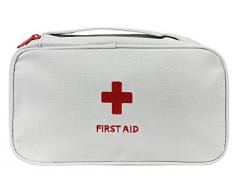 BXT Sac Trousse de Secours Pilulier Urgence Premiers Soins Organiseur de Pilule Compartiment de Rangement Médecine Sacoche de Protection pour Voyages Voiture Maison Camping Solution Saline