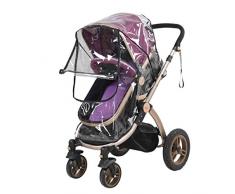 Universel Habillage Pluie Repliant Rain Cover Stroller Imperméable Wind Cover Bébé Raincover Protection Contre Vent et Pluie Transparent Couvertures Anti-UV Epaissir pour Poussette Landau