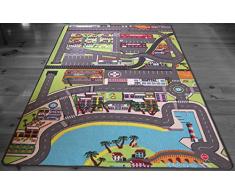 Tapis enfant - Circuit de voitures dans la ville - 130 x 200 cm