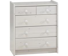 Commode enfant avec 5 tiroirs - Dim : 72 x 64 x 38 cm -PEGANE-