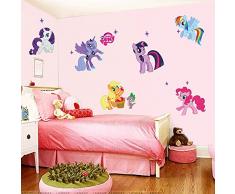 Kibi My Little Pony Stickers muraux Stickers Muraux Licorne Autocollant Licorne Stickers pour Chambre Bébé Autocollant My Little Poney