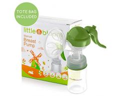 Tire-lait en silicone par Littlebloom – Tire-lait manuel mains libres sans BPA au design confortable et couvercle