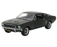 Greenlight Collectibles- Steve MC Queen Ford Mustang GT 390 Bullitt Voiture Miniature, 84041, Vert, Echelle 1/24