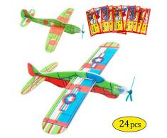 MMTX Planeur Avion Set, Avion en Papier, Avions Planeurs Volants, Cadeau danniversaire pour Enfant, Donnez à la fête danniversaire pour Enfant Fête Loot Bag Stocking Fillers Fun
