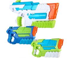JOYIN Spritz Pistolet à Eau Haute Capacité (2 Aqua Phaser et 1 Hydro Enforcer) Super Trempeur deau Jouet Squirt Blaster Jouet de Combat de leau de Sable Plage Piscine