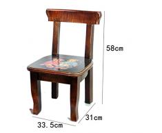 Chaises Chaise en bois pour enfants en bois massif chaise de bébé Chaise en bois mignon petite chaise arrière chaise de jardin Tabourets ( Couleur : E )