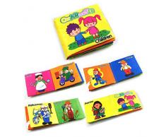 Bébé tissu livre(6PCS)-Jouet 1er Age Fisher,Wholethings Intelligence Development animale Cloth Apprentissage et Activité Jouets pour enfants bébé