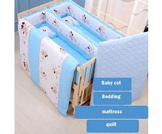 Kevin Bin Lit BéBé,Lits Jumeaux Bois Pin Haute Qualité Multifonction Peut êTre éPissé avec Un Grand Lit avec Une Roue Universelle