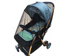 ThreeH Moustiquaire bébé pour poussettes Sièges dauto Berceaux Taille universelle BX07,Black