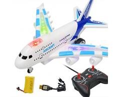PQZATX TéLéCommande Avion TéLéCommande Drone 4 Voies Avion TéLéCommandé ModèLe Fixe Plan DAile pour Enfant Gar?on Cadeau danniversaire-Blanc