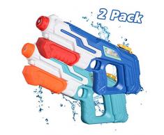 NextX Pistolets à Eau 2x1L de Très Grande Capacité Jouets de Piscine Plage pour Enfants 2 Packs