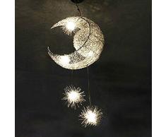 Lune et étoiles plafonnier, lampe suspendue pour les enfants, chambre d'enfant décoration 40 x 150 cm réglable