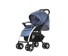 WUPYI2018 Poussette Ultra Compacte,Légère Pliable,Poussette citadine avec Parasol,De la Naissance à 3 Ans (Bleu)