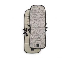 Elodie Details Assise Poussette Universelle Réversible Rembourrée Lavable CosyCushion - Kindness Cat, Beige