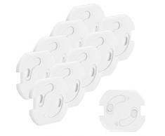 Mumbi Lot de 10 Cache Prises Protection Enfants - Cache Prises sécurité avec systeme Rotatif.