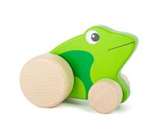 Small Foot- Grenouille à Pousser pour Enfants de la Marque, certifiée 100% FSC, en Bois Robuste, favorise limagination Jouets, 11049, Vert