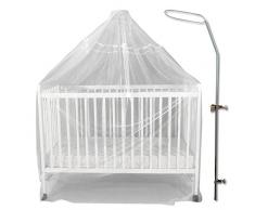 BAMBISOL Fleche de Lit avec Voile Moustiquaire Blanc
