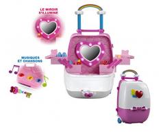 Rainbow Ruby - Licence Mini Univers - Valise de Ruby - Roulettes et Poignée Rétractable - Accessoires Inclus - Jouet avec Effets Sonores et Lumineux