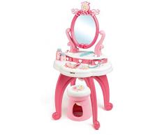 Smoby - 320222 - Disney Princesses - Coiffeuse 2 en 1 + Tabouret - 10 Accessoires